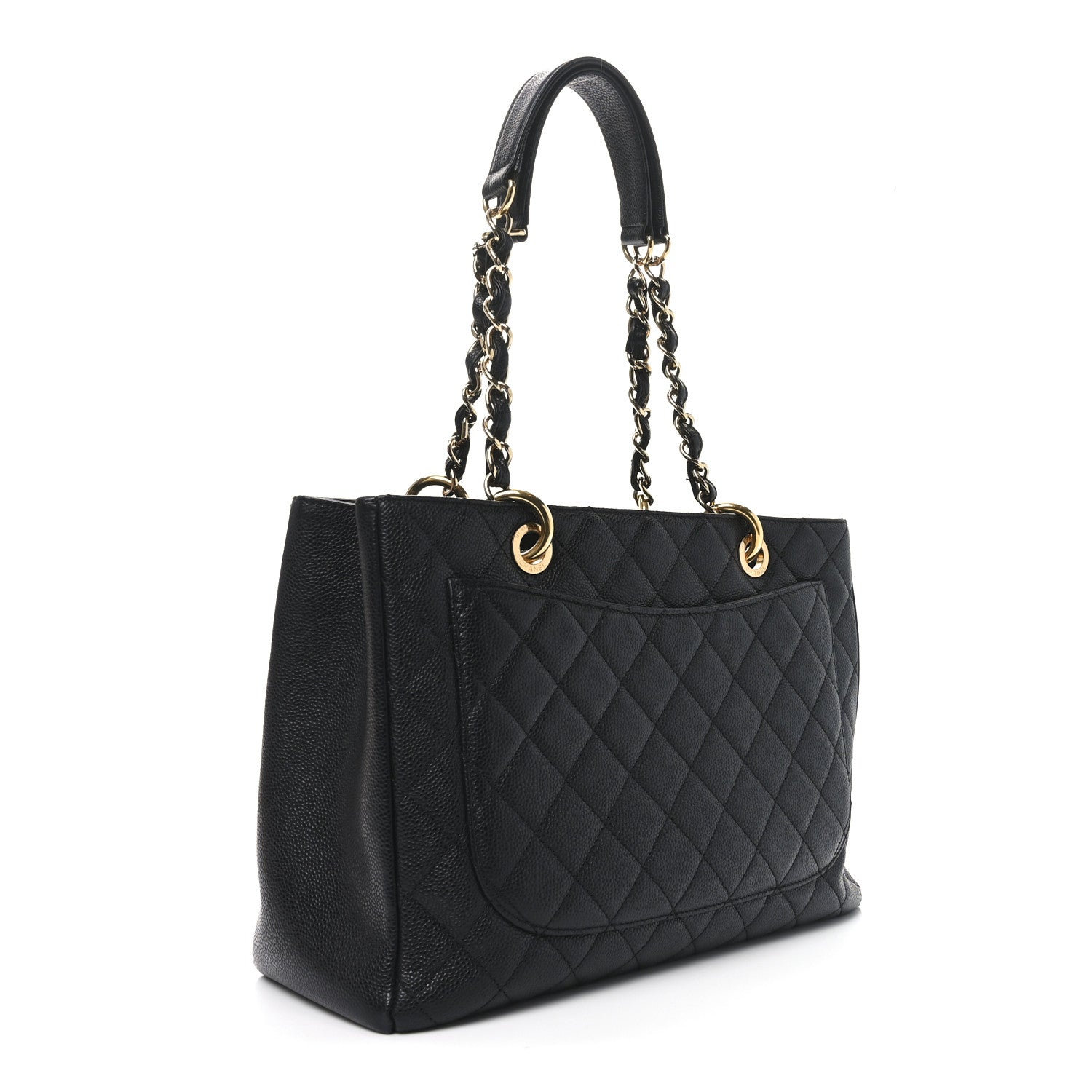 Chanel Caviar Quilted Grand Shopping Tote GST Black 3 of 10