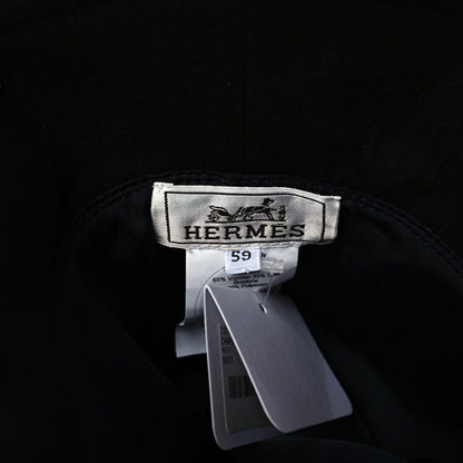Hermes Cashmere Debbie Charms Bucket Hat 59 Black 3 of 7
