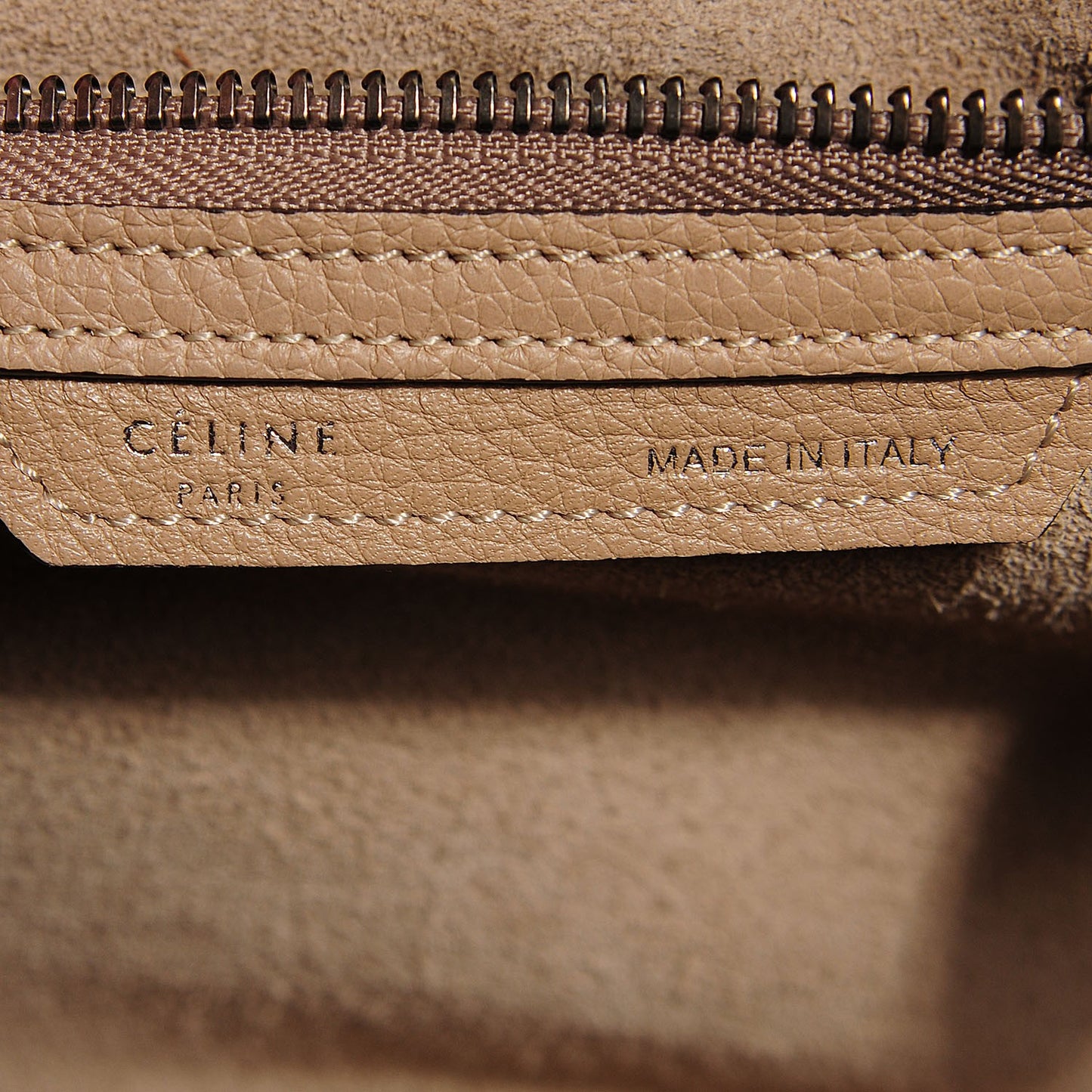 Drummed Calfskin Micro Luggage Dune