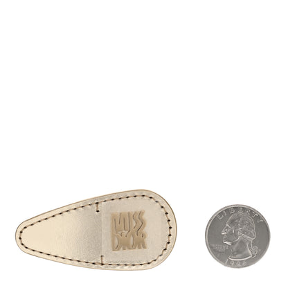 Christian Dior Calfskin Miss Dior Idol Barrette Pale Gold 3 of 8
