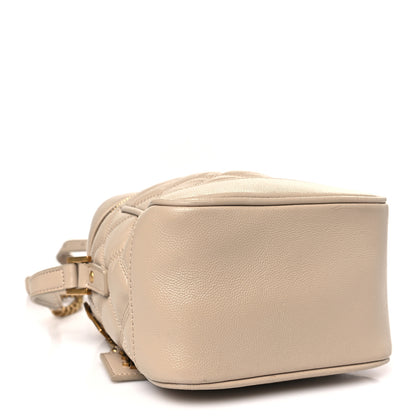Saint Laurent Grain de Poudre Quilted 80's Vanity Bag Dark Beige 4 of 7