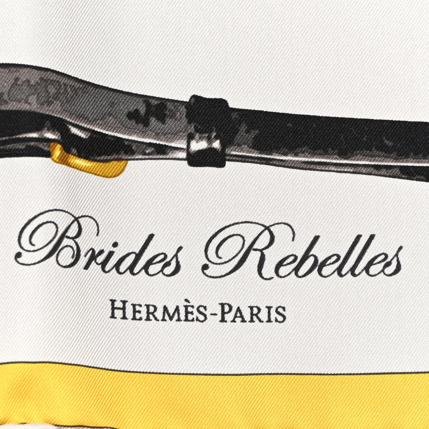 Hermes Silk Brides Rebelles Scarf 90 White 3 of 27