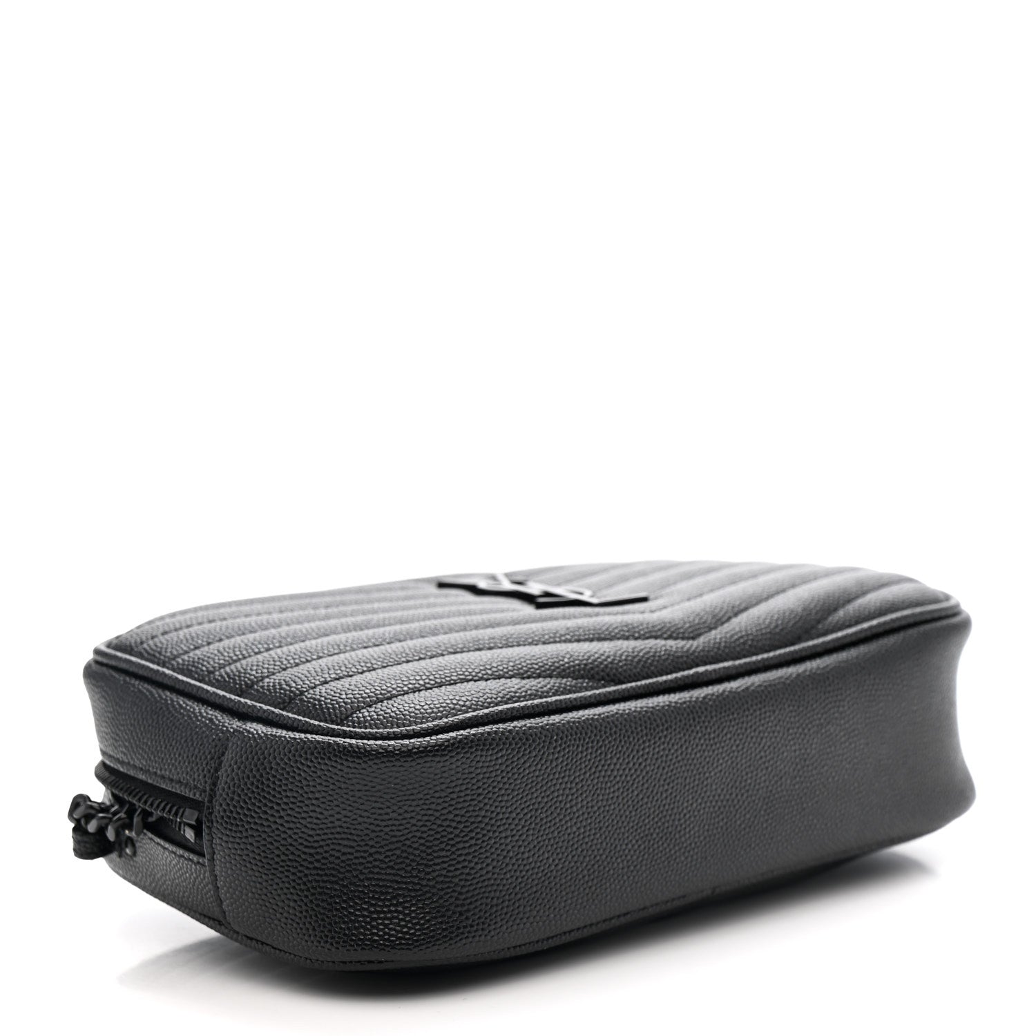 Saint Laurent Grain De Poudre Matelasse Monochrome Monogram Mini Lou Camera Bag Black 4 of 11