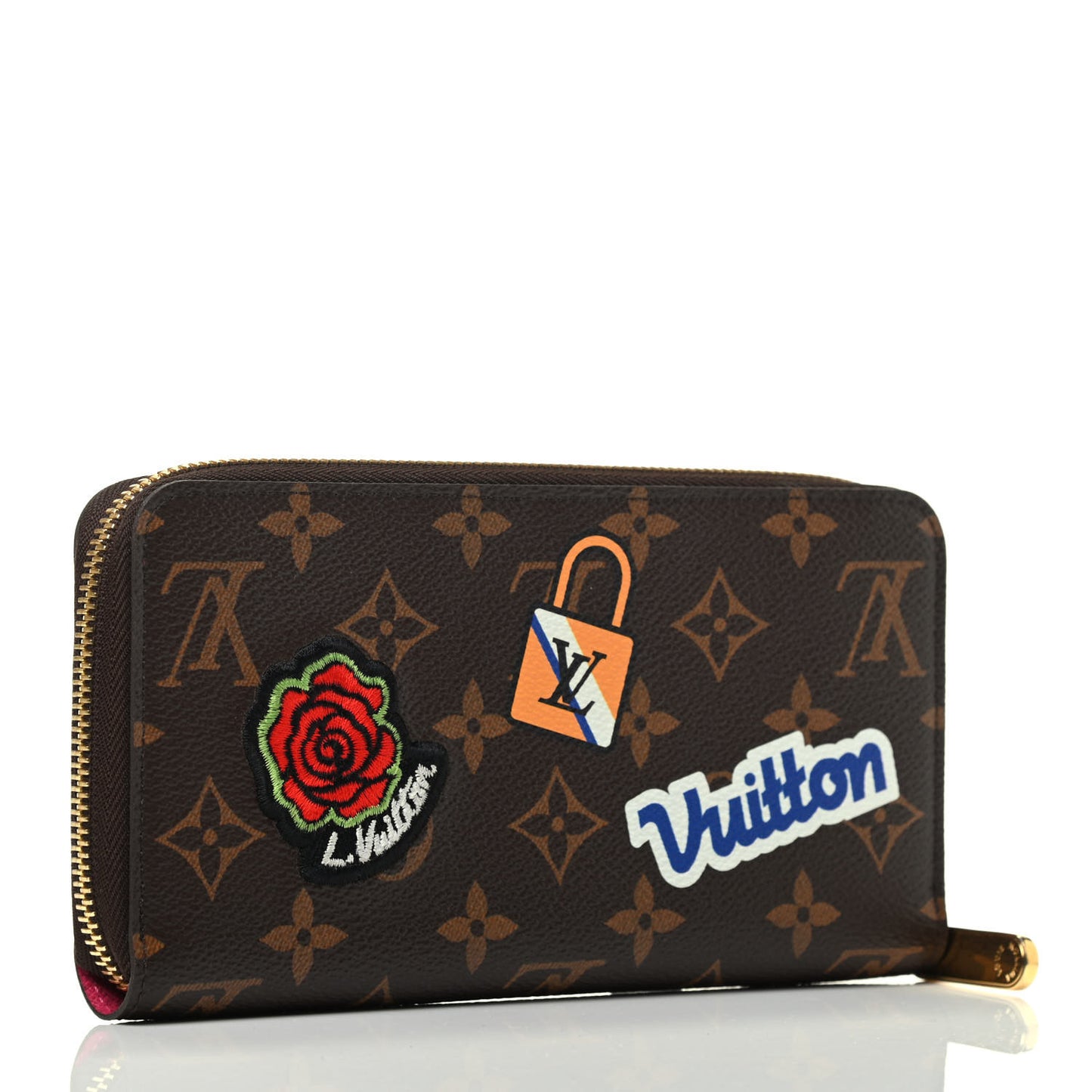 Monogram Travel Stickers Zippy Wallet