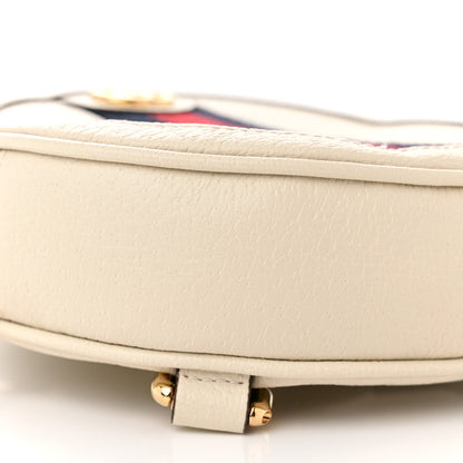 Gucci Textured Calfskin Web Mini Ophidia Round Backpack Mystic White 9 of 11