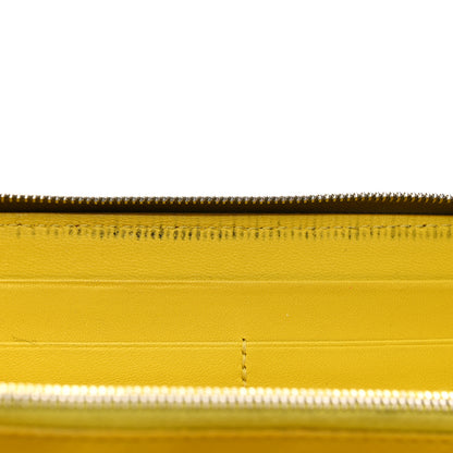 Celine Drummed Calfskin Large Zip Around Multifunction Wallet Souris 9 of 9