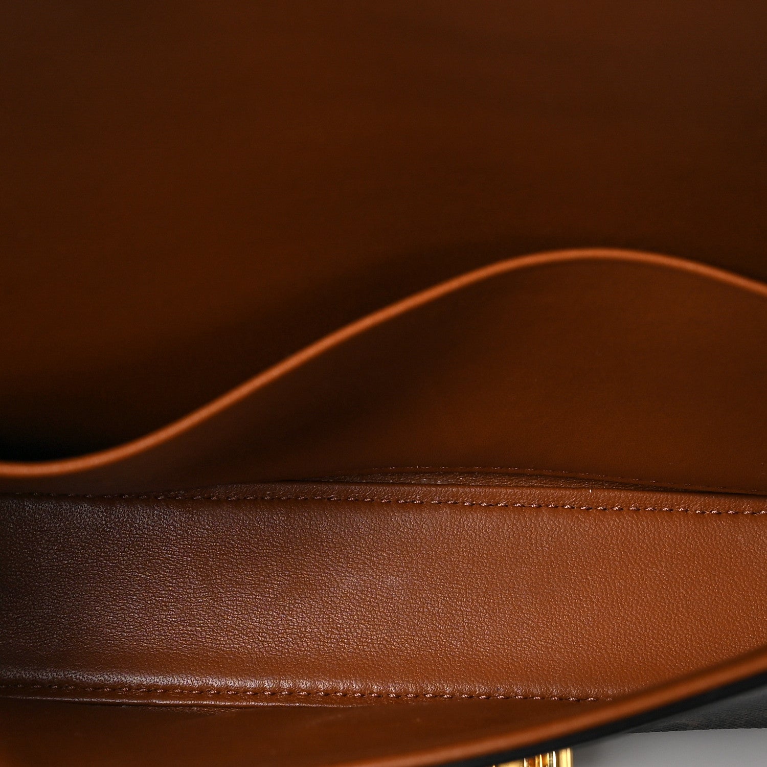 Celine Canvas Calfskin Triomphe Shoulder Bag Tan 5 of 9