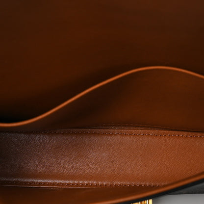 Celine Canvas Calfskin Triomphe Shoulder Bag Tan 5 of 9