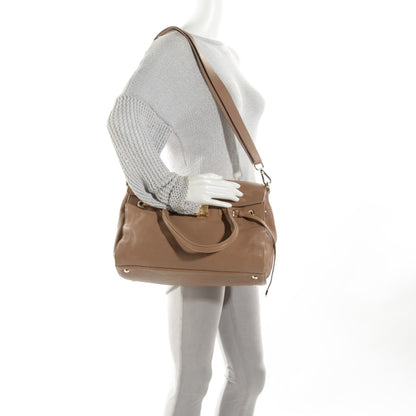 Jimmy Choo Grainy Calf Large Rosalie Satchel Nude 2 of 6