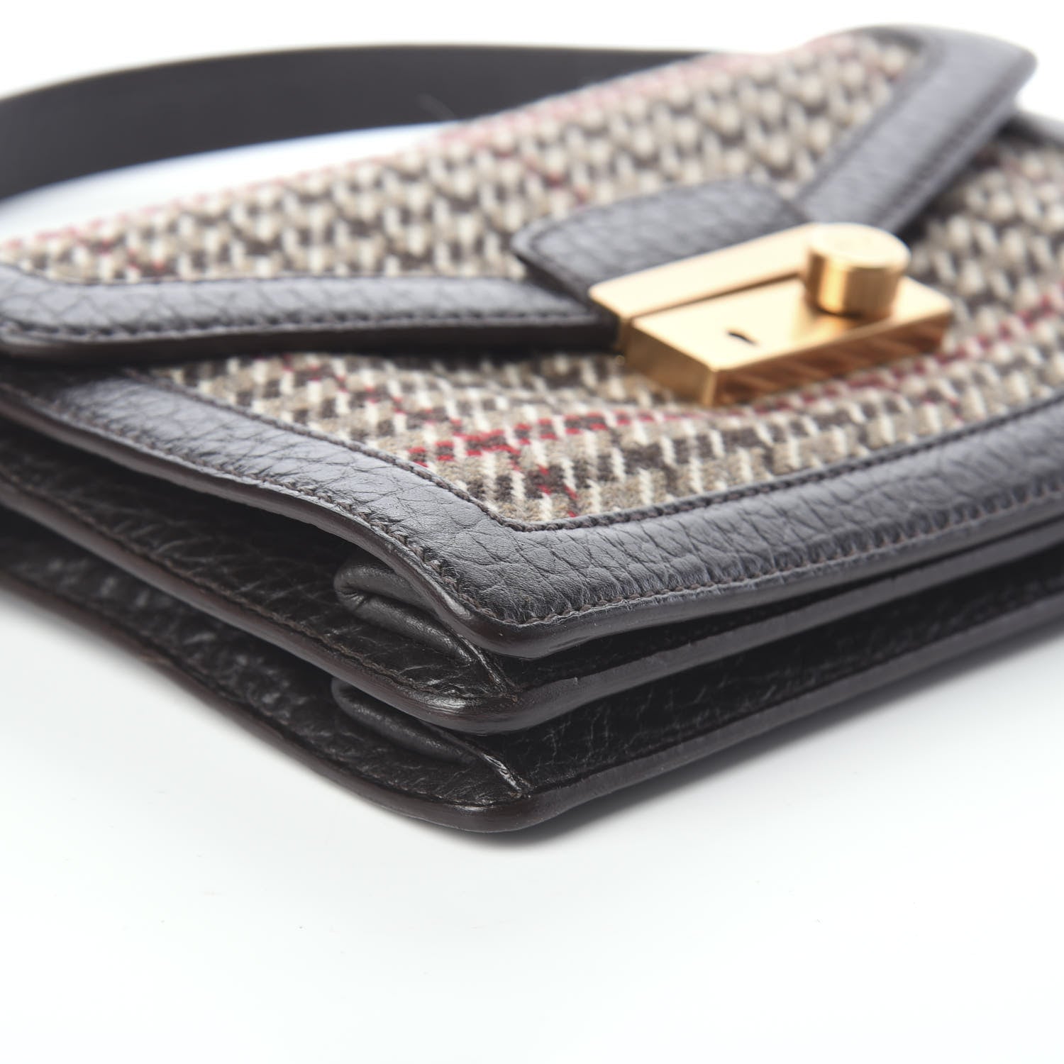 Prada Tweed Sound Shoulder Bag Ebano 8 of 9