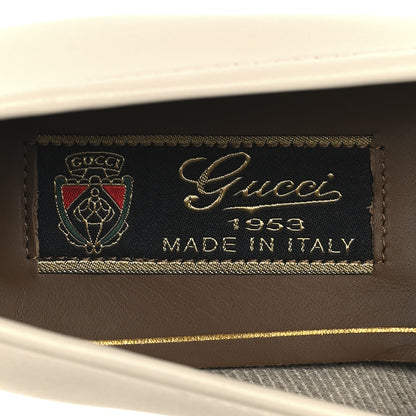 Gucci Betis Glamour Calfskin Womens 1953 Horsebit Loafers 36 Mystic White 8 of 8