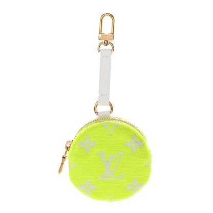 Louis Vuitton Fabric LV Match Ellipse BB Round Coin Purse Yellow 1 of 4