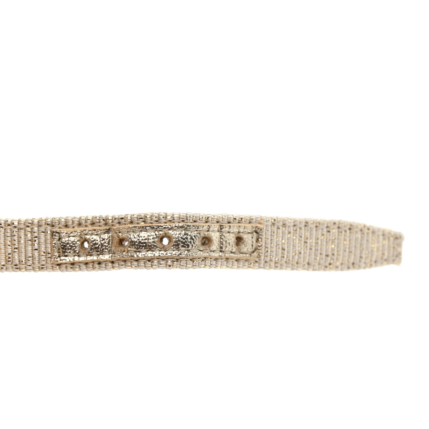 Laminated Grosgrain Pearl Fringe Adiorable Mule 37 Shiny Gold