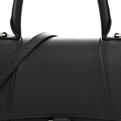 Balenciaga Grained Calfskin Small Hourglass Top Handle Bag Black 8 of 15