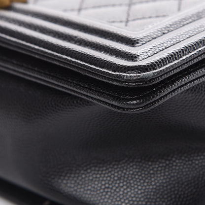 Chanel Caviar Quilted Medium Boy Flap Black 13 of 15