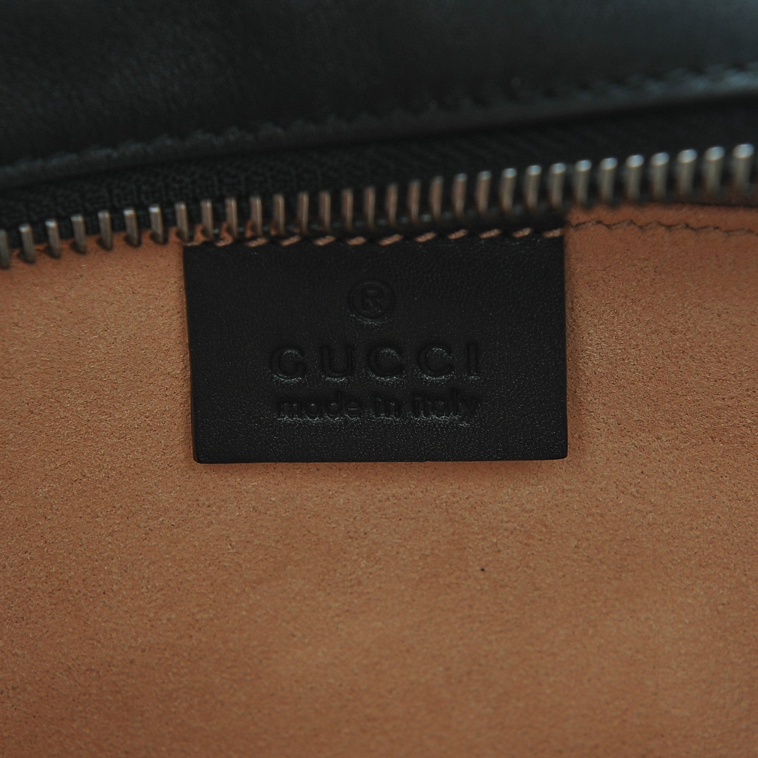 Gucci Calfskin Matelasse Mini GG Marmont Chain Shoulder Bag Black 6 of 6