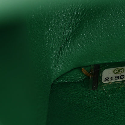 Chanel Caviar Quilted Jumbo Double Flap Green 8 of 12