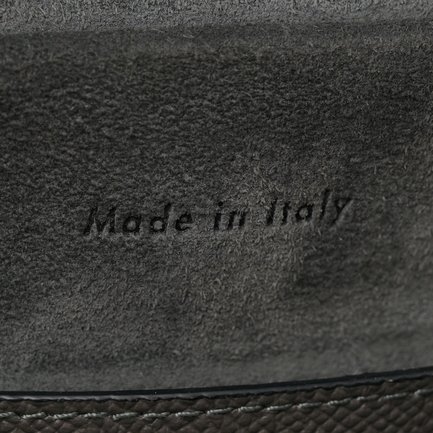 Grained Calfskin Micro Belt Bag Grey