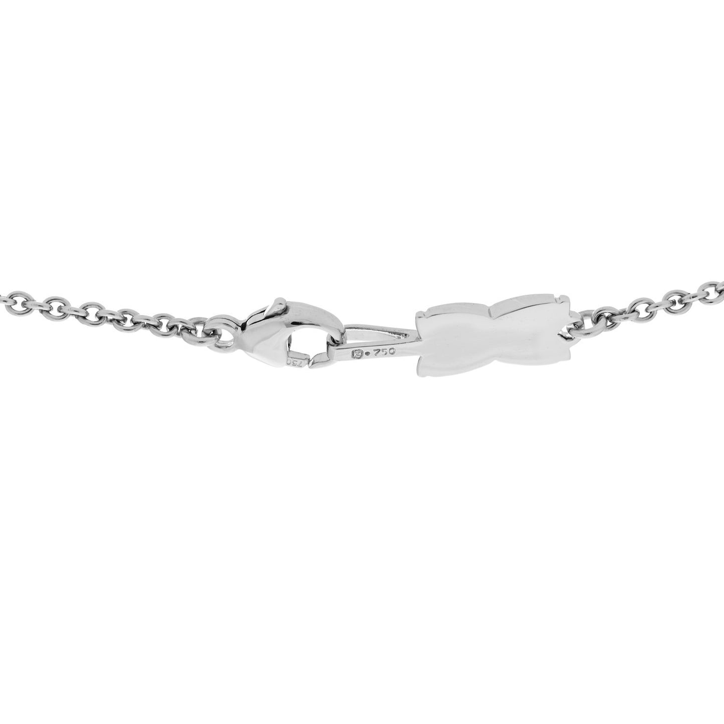 18K White Gold Diamond Akoya Cultured Pearl 7-7.5mm Flower Pendant Necklace