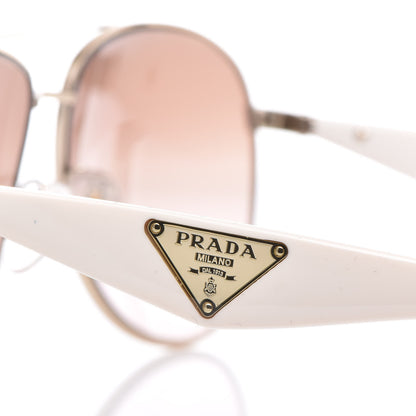 Prada Aviator Sunglasses SPR 53Q White 7 of 8