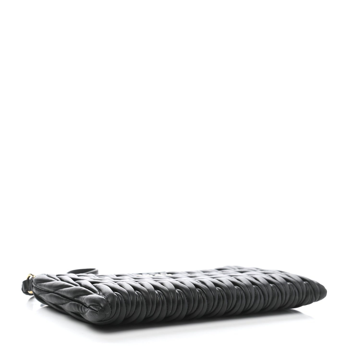 Nappa Matelasse Lux Wristlet Black
