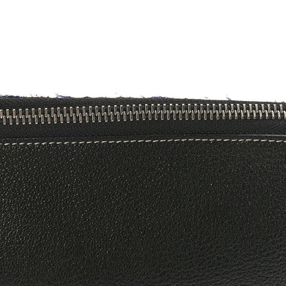 Loewe Wool Calfskin Puzzle Flat Pouch Black Multicolor 7 of 9