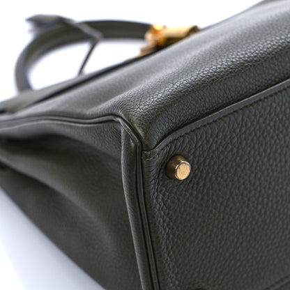 Hermes Togo Kelly Retourne 32 Vert Olive 9 of 10