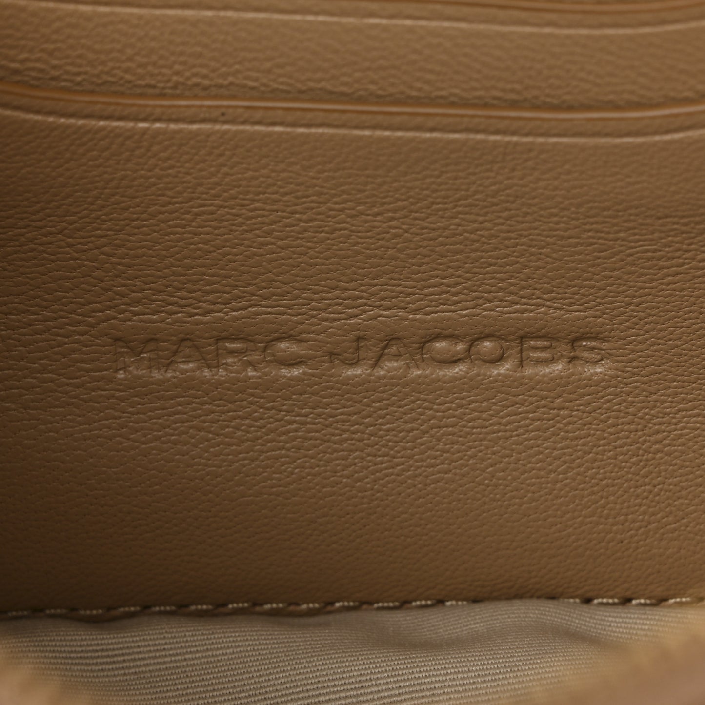 Lambskin Quilted J Marc Mini Shoulder Bag Camel