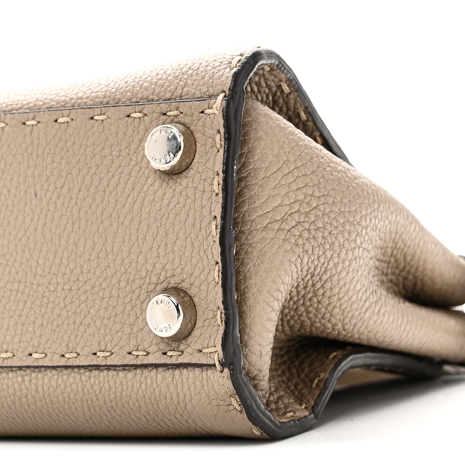 Fendi Cuoio Romano Snakeskin Selleria Mini Peekaboo Iconic Satchel Roccia Corda 10 of 10