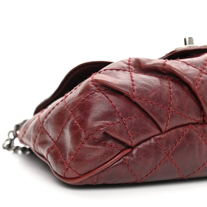 Chanel Caviar Aged Calfskin Medium Bubble Graphic Messenger Bag Dark Red 10 of 13
