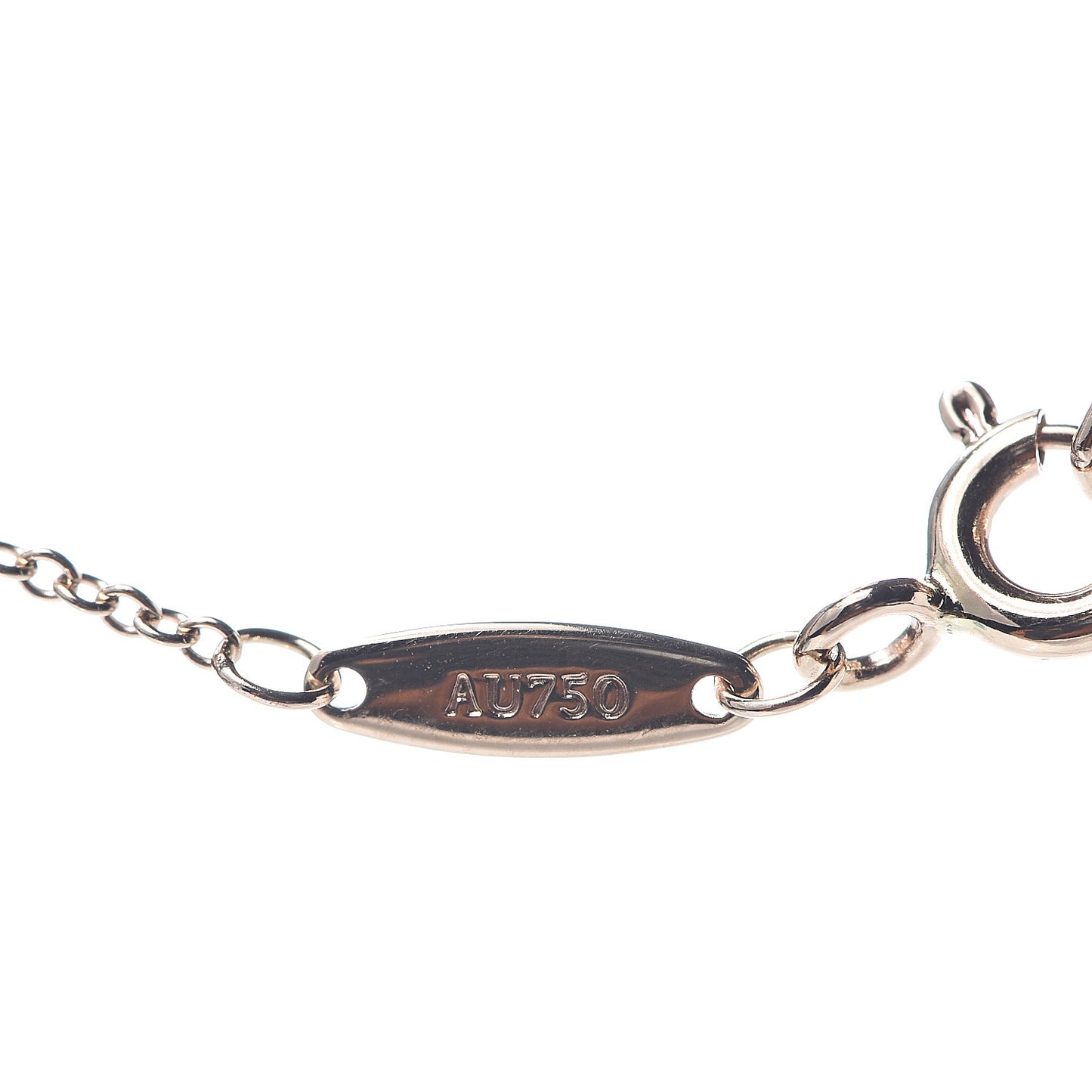18K Rose Gold Diamond .22ct Elsa Peretti Diamonds by the Yard Pendant Necklace