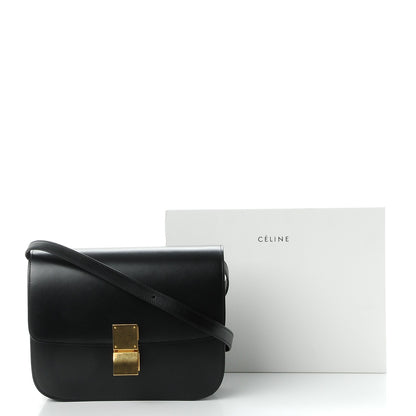 Celine Box Calfskin Medium Classic Box Flap Bag Black 8 of 8