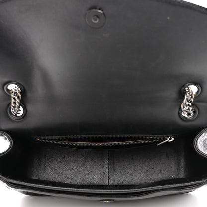 Balenciaga Shiny Goatksin Logo Embossed Monochrome M BB Round Shoulder Bag Black 6 of 15