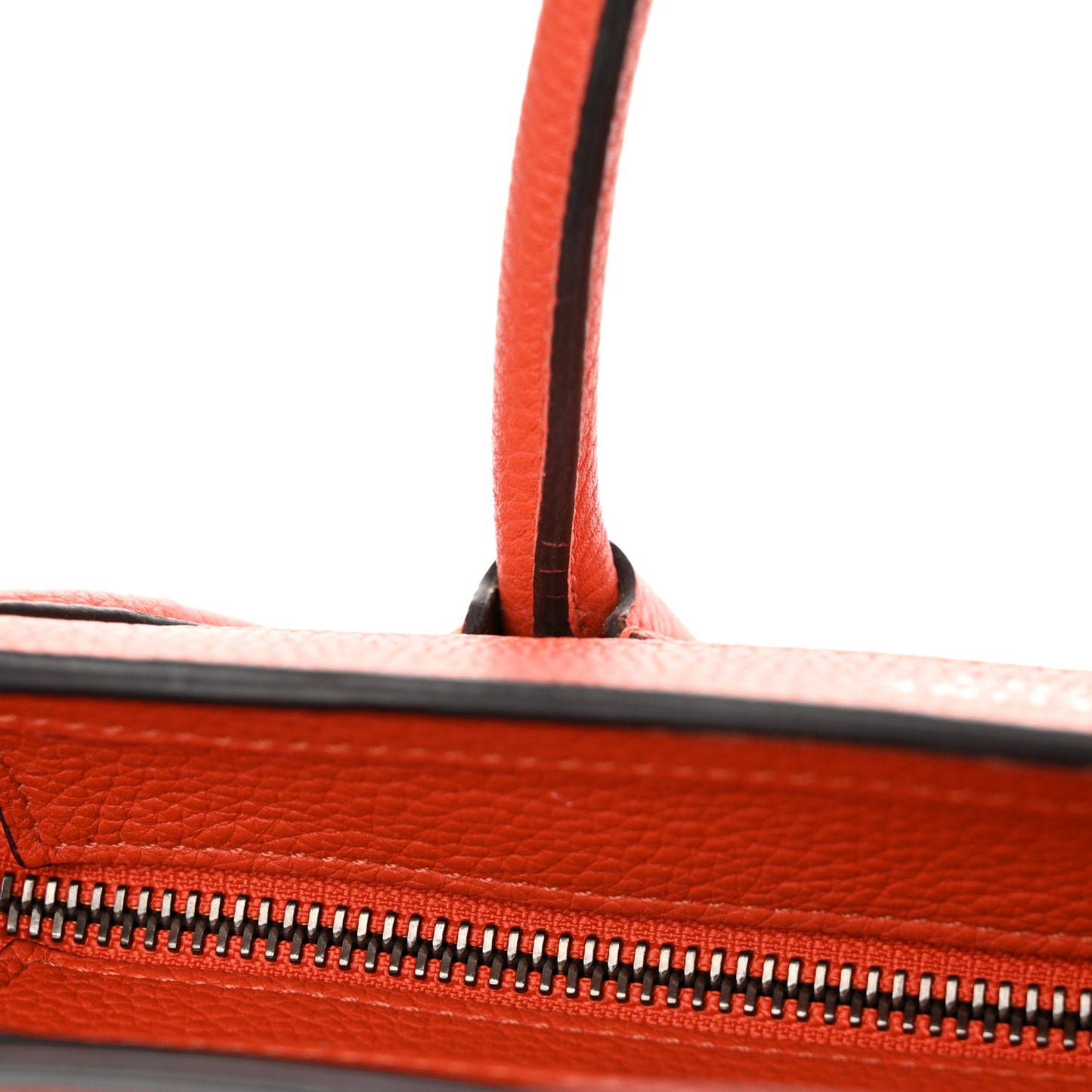 Drummed Calfskin Nano Luggage Terracotta