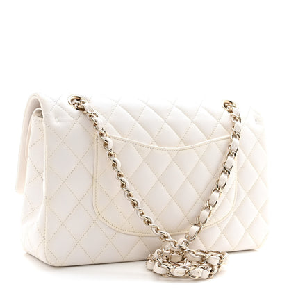 Chanel Caviar Quilted Medium Double Flap White 3 of 10