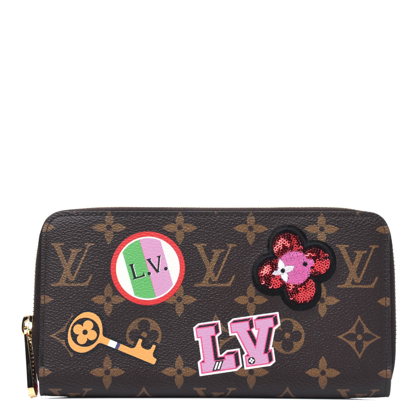 Monogram Travel Stickers Zippy Wallet