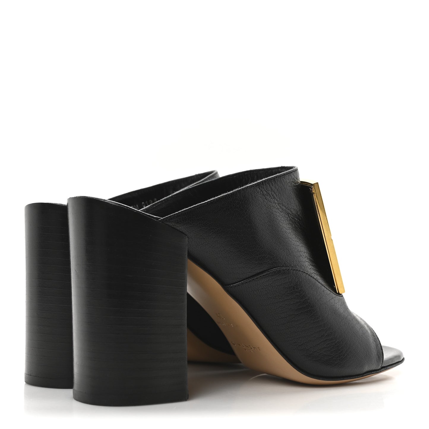 Grained Goatskin 4G Logo Mules 40 Black