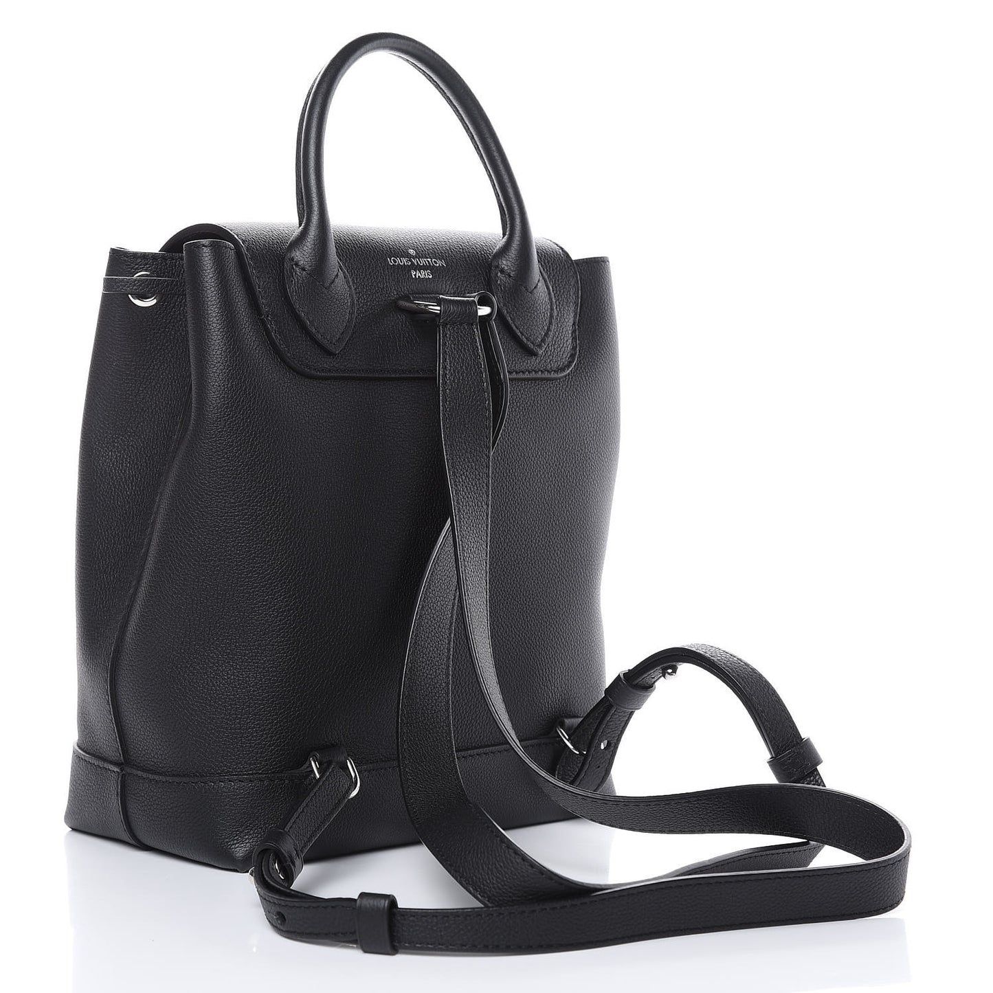 Calfskin Lockme Backpack Black