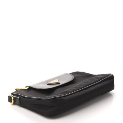 Prada Tessuto Nylon Saffiano Crossbody Bag Black 4 of 11