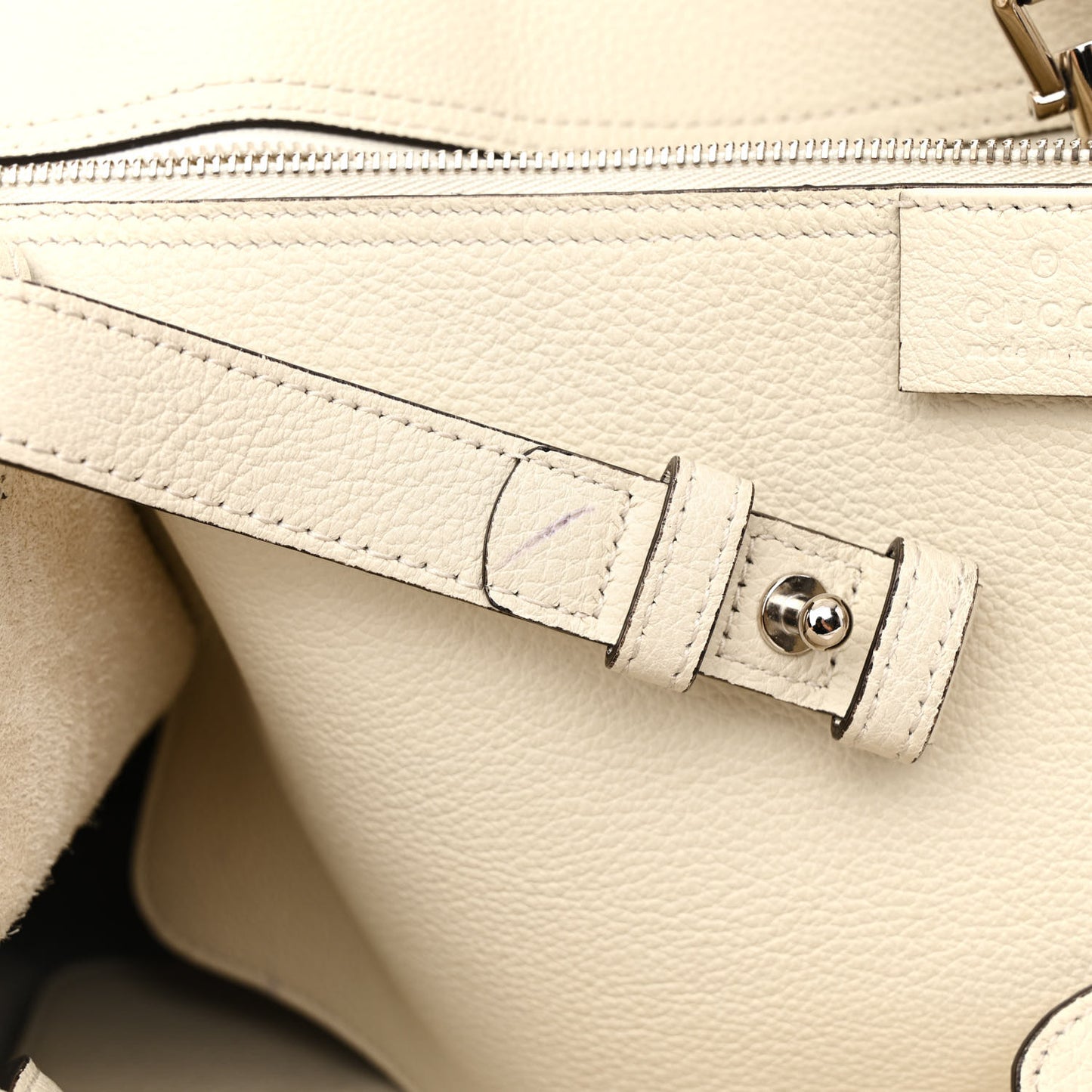 Soft Calfskin Medium Jackie Top Handle Bag Antique White