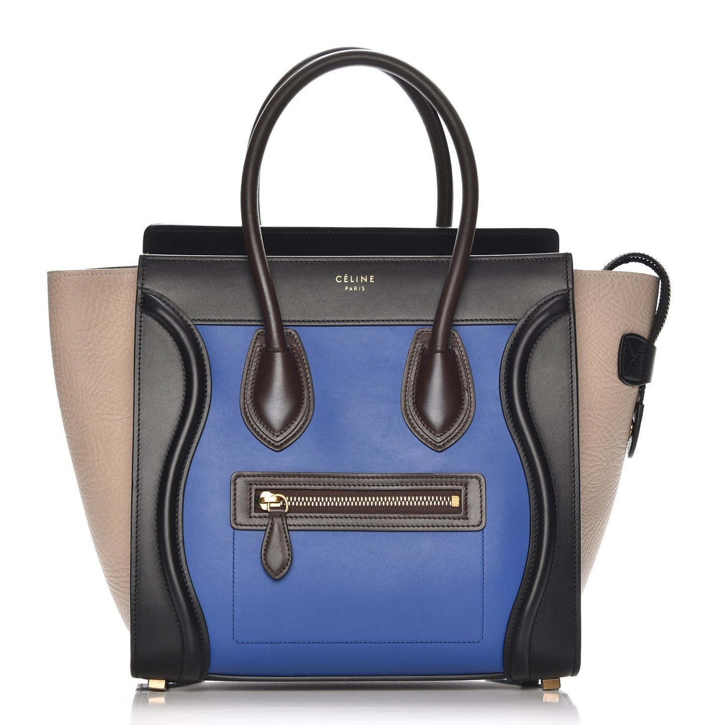 Elephant Calfskin Micro Tri-Color Luggage Indigo
