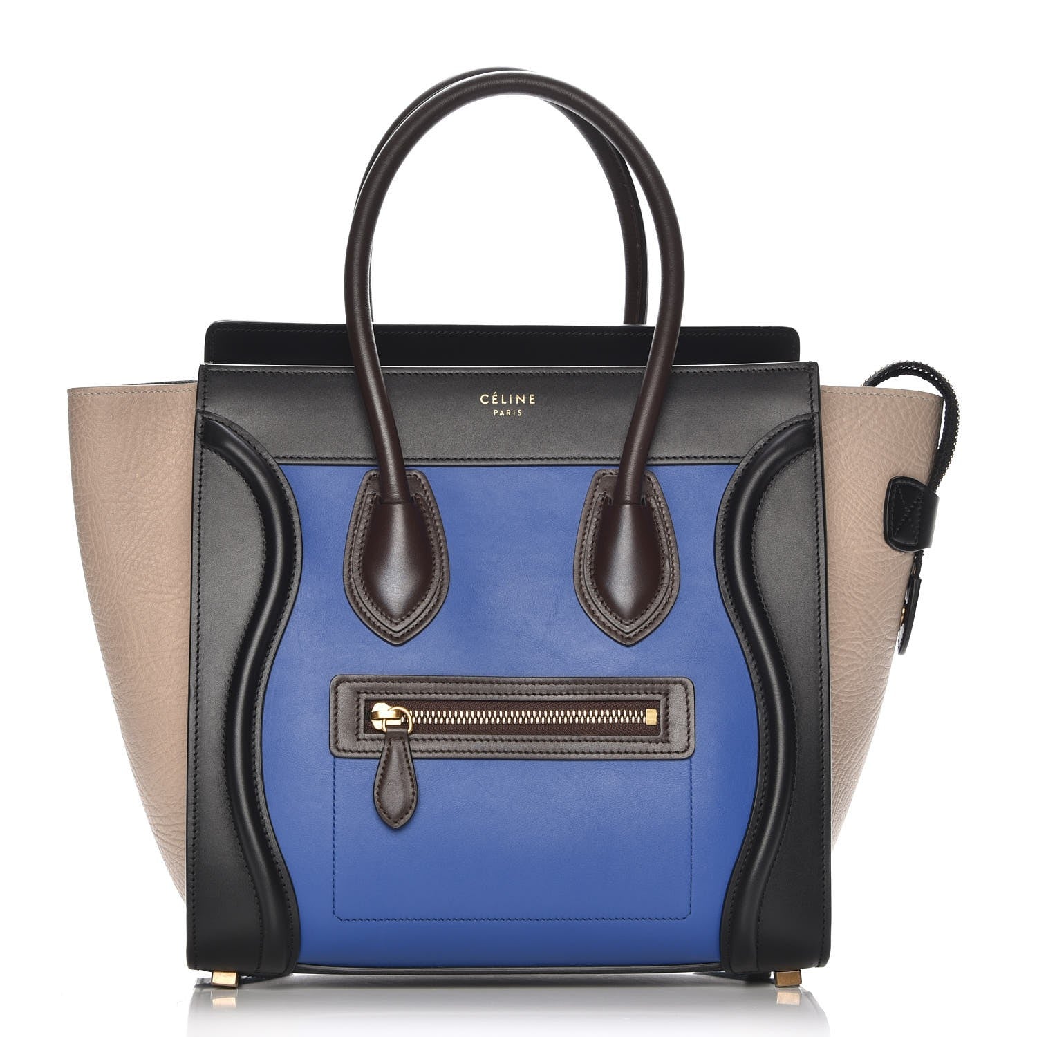 Celine Elephant Calfskin Micro Tri-Color Luggage Indigo 1 of 7