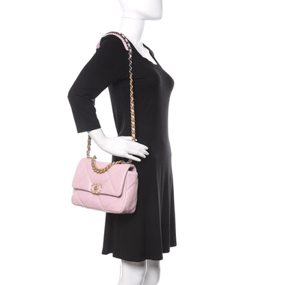 Chanel Lambskin Quilted Medium Chanel 19 Flap Light Pink 2 of 11