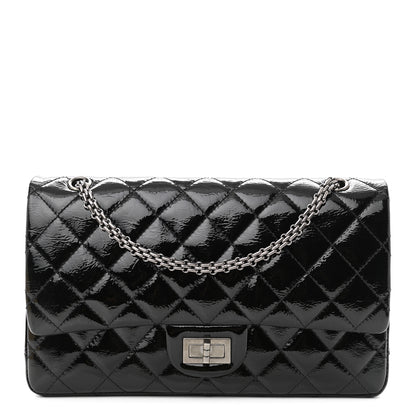 Chanel Distressed Patent Quilted 2.55 Reissue 227 Flap Black 1 of 11