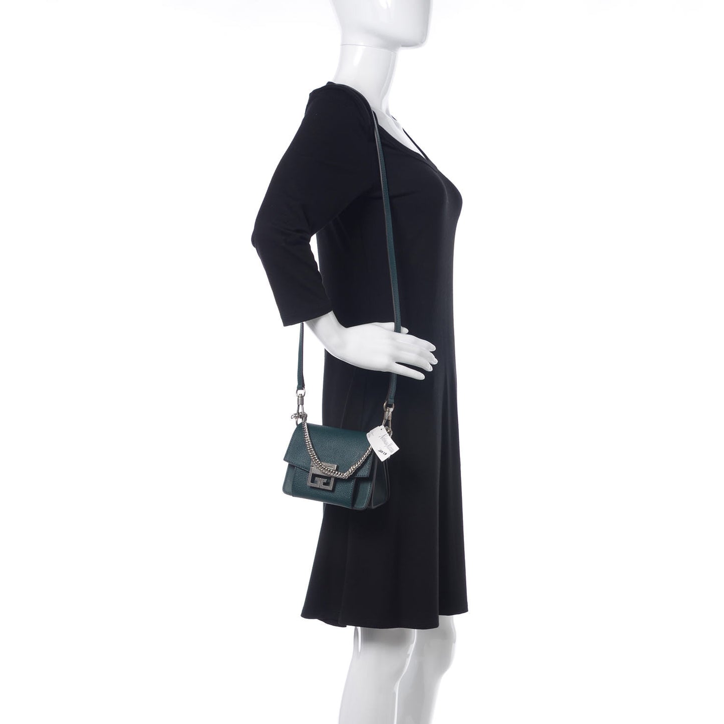 Goatskin Suede Mini GV3 Shoulder Bag Fir Green