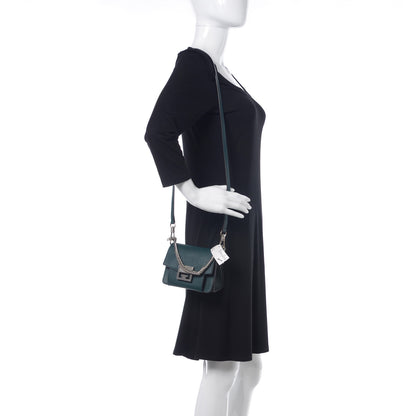 Givenchy Goatskin Suede Mini GV3 Shoulder Bag Fir Green 2 of 6