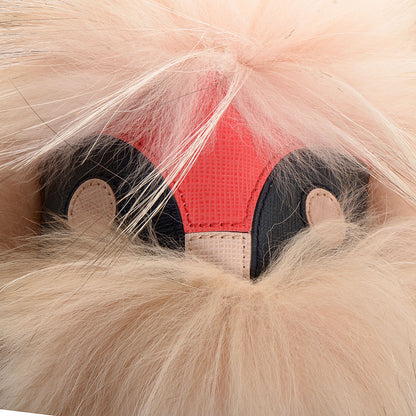Fendi Mink Fox Fur Vitello Wild Jess Monster Bag Bug Charm Pink 5 of 7
