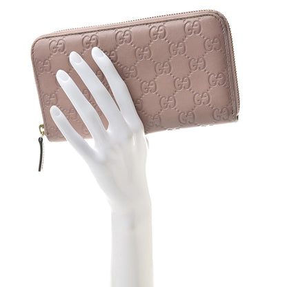 Gucci Guccissima Zip Around Wallet Pink 2 of 13