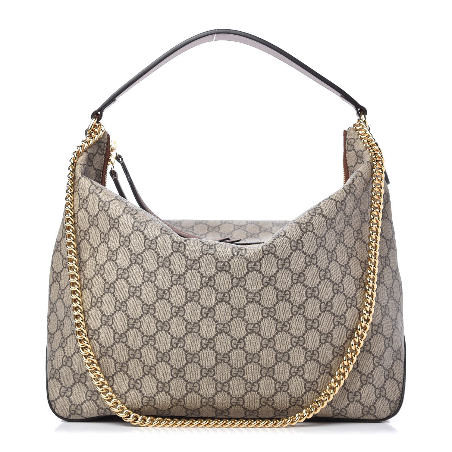 Gucci GG Supreme Monogram Large Linea A Hobo Light Brown 1 of 9