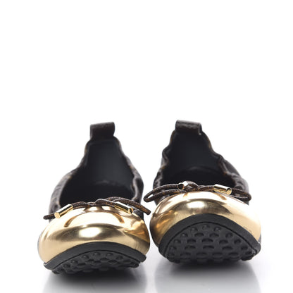 Louis Vuitton Patent Monogram Flirty Ballerina Flats 38 Gold 2 of 9